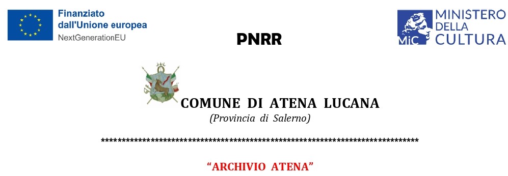 AVVISO PUBBLICO PER MANIFESTAZIONE DI INTERESSE RELATIVO A RESIDENZE CENSIMENTO ANNO 2023 - INTERVENTO 7 LINEA DI AZIONE 3.7 PROGETTO "ARCHIVIO ATENA" FONDI PNRR (M1C3)